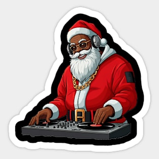 Santa DJ, Black Santa Sticker